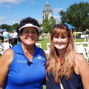 Nancy Lopez and Leslie Fischer at the Golf Festival at World Golf Village.